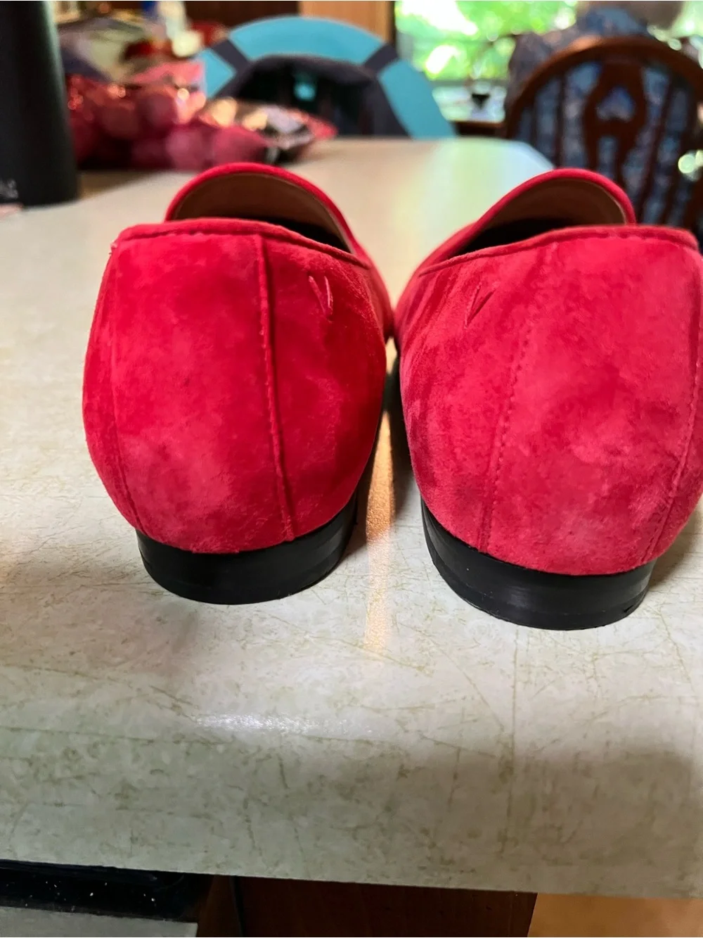 Vionic Willa red suede slip on loafers in size 8. Great shape.